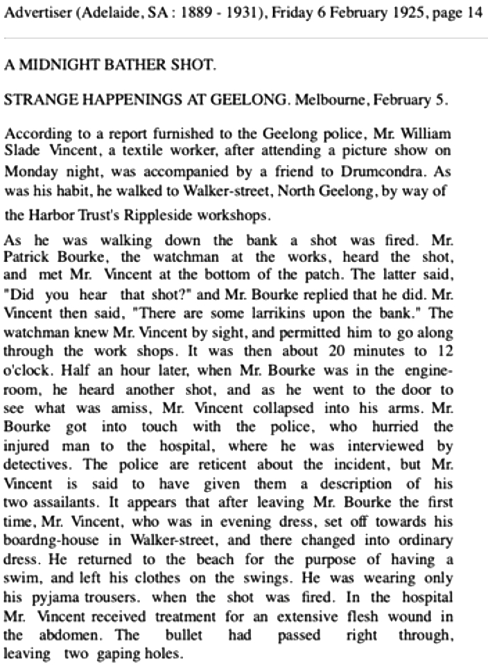 William Slade Vincent Shot